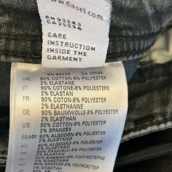 Diesel Black Denim Jeans 👖 - Picture 14 of 14